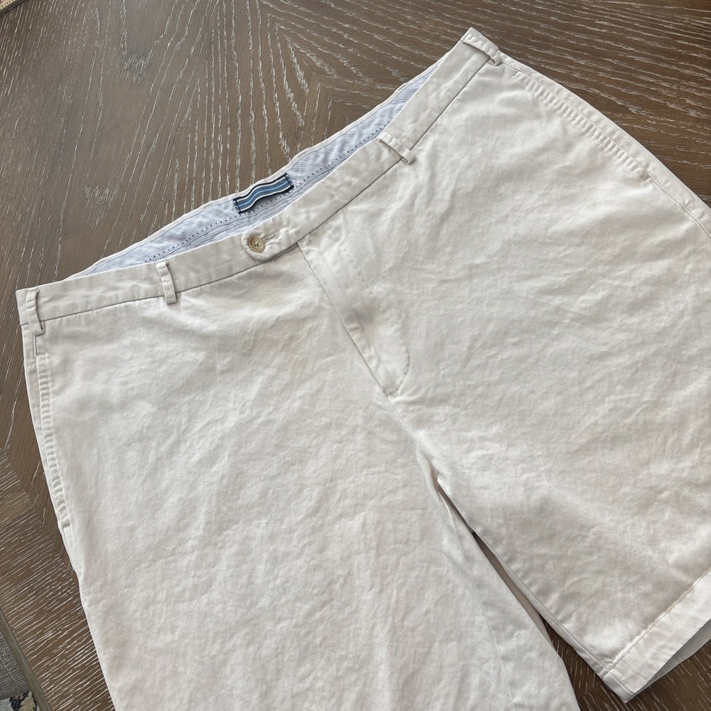Peter Millar 42x9 Tan/Cream Golf Shorts‎ Mens Pima Cotton Quality & Soft